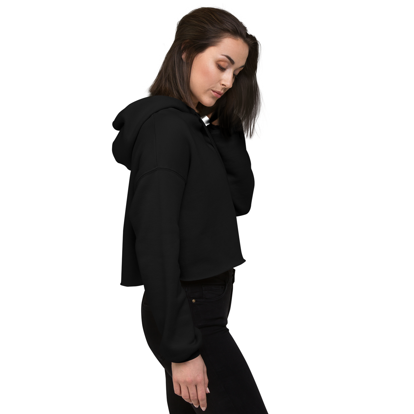 "Prismatic Geometry" Women's Crop Hoodie - Designed by AI