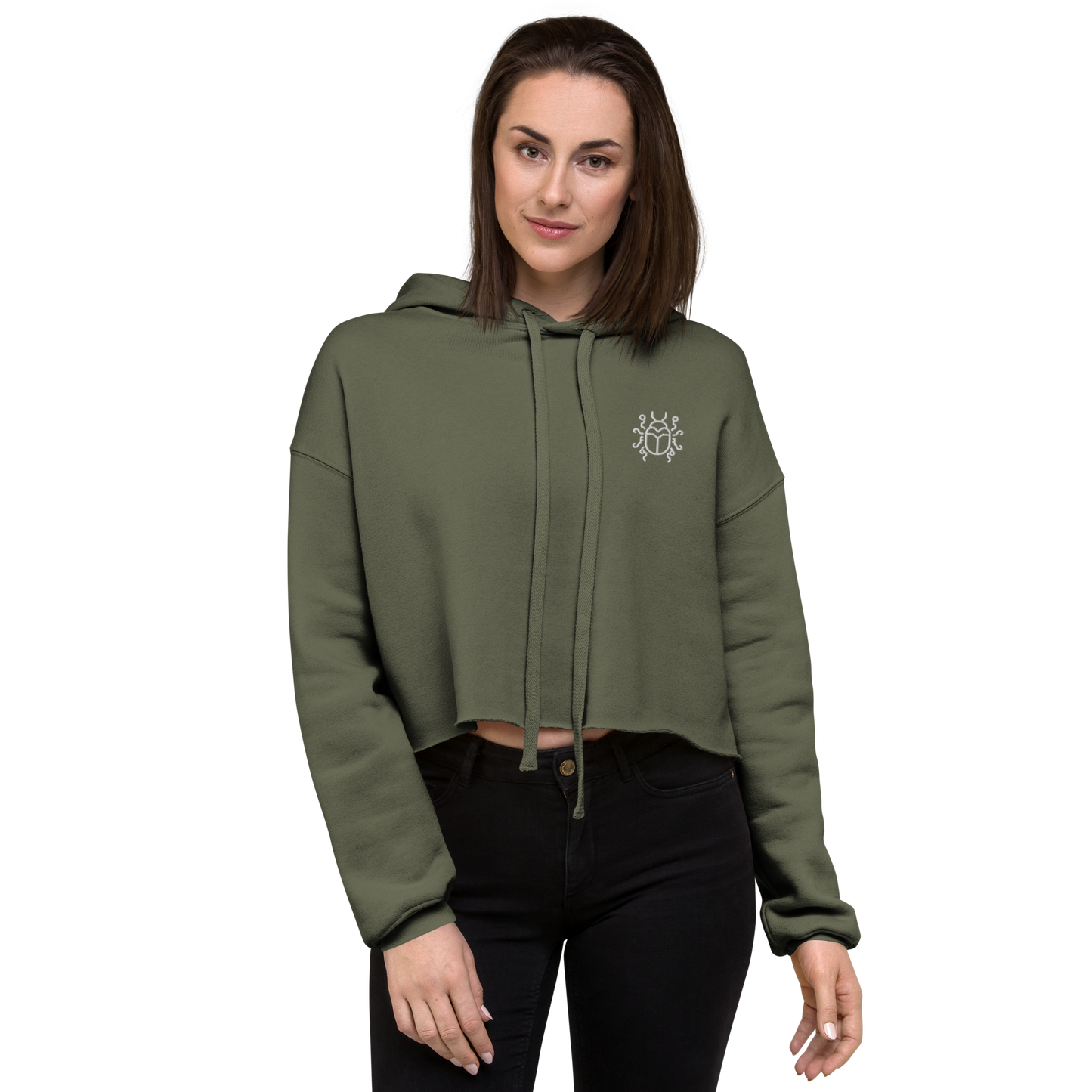 "Prismatic Geometry" Women's Crop Hoodie - Designed by AI