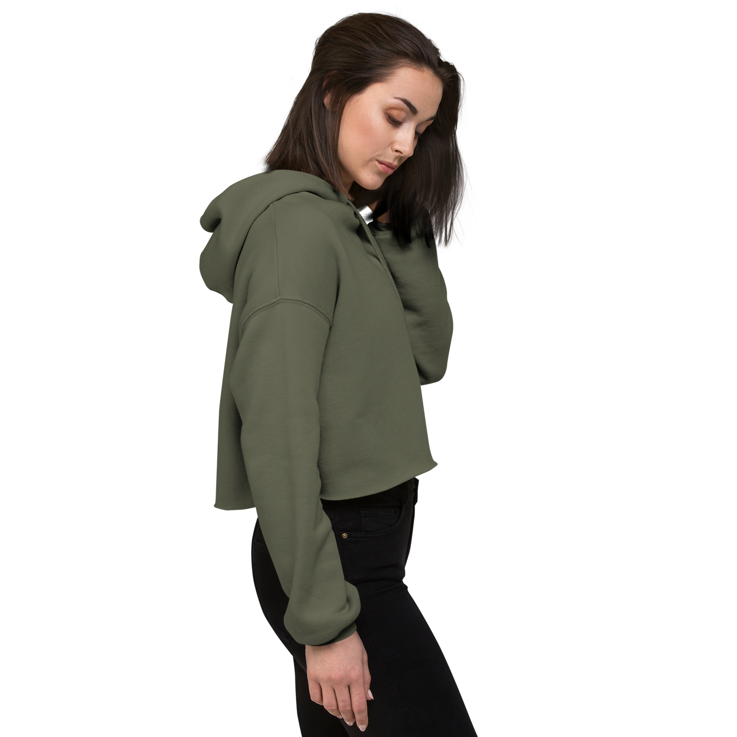 "Prismatic Geometry" Women's Crop Hoodie - Designed by AI