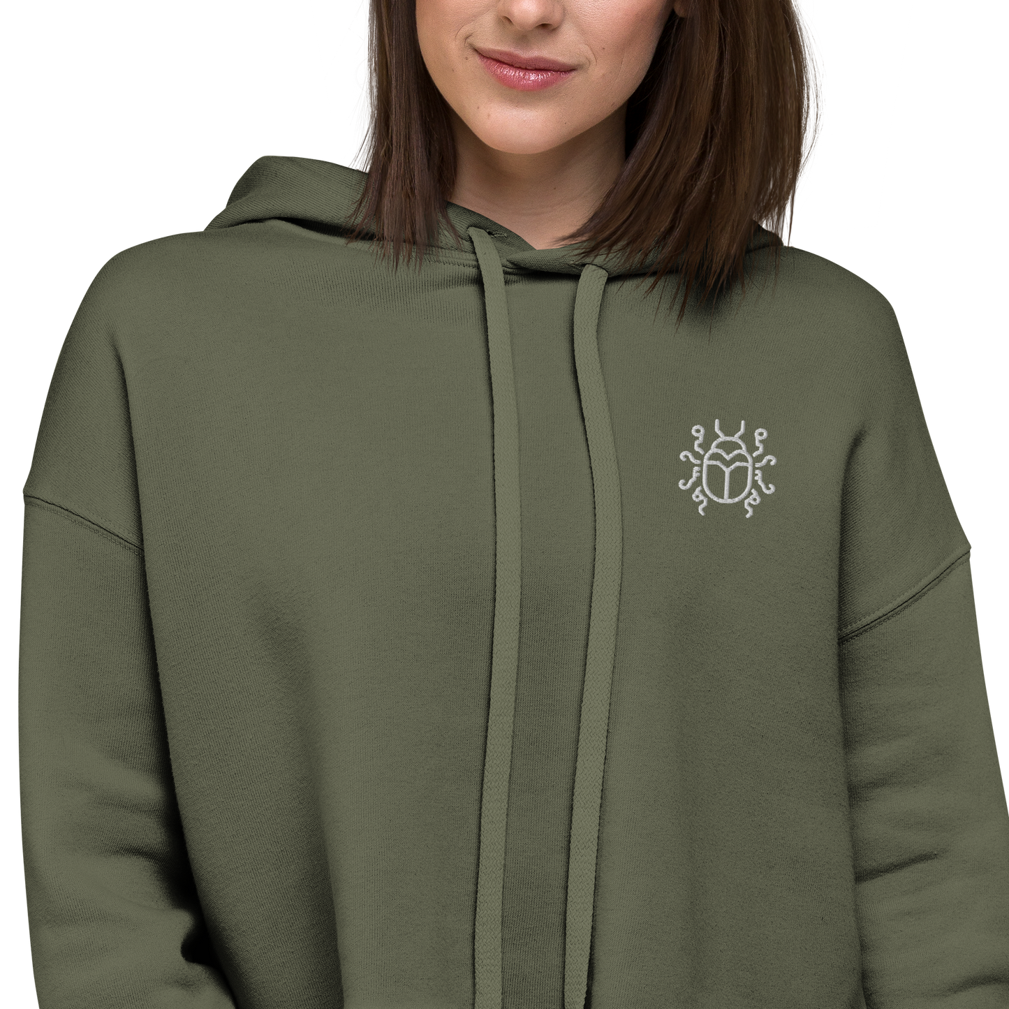 "Prismatic Geometry" Women's Crop Hoodie - Designed by AI