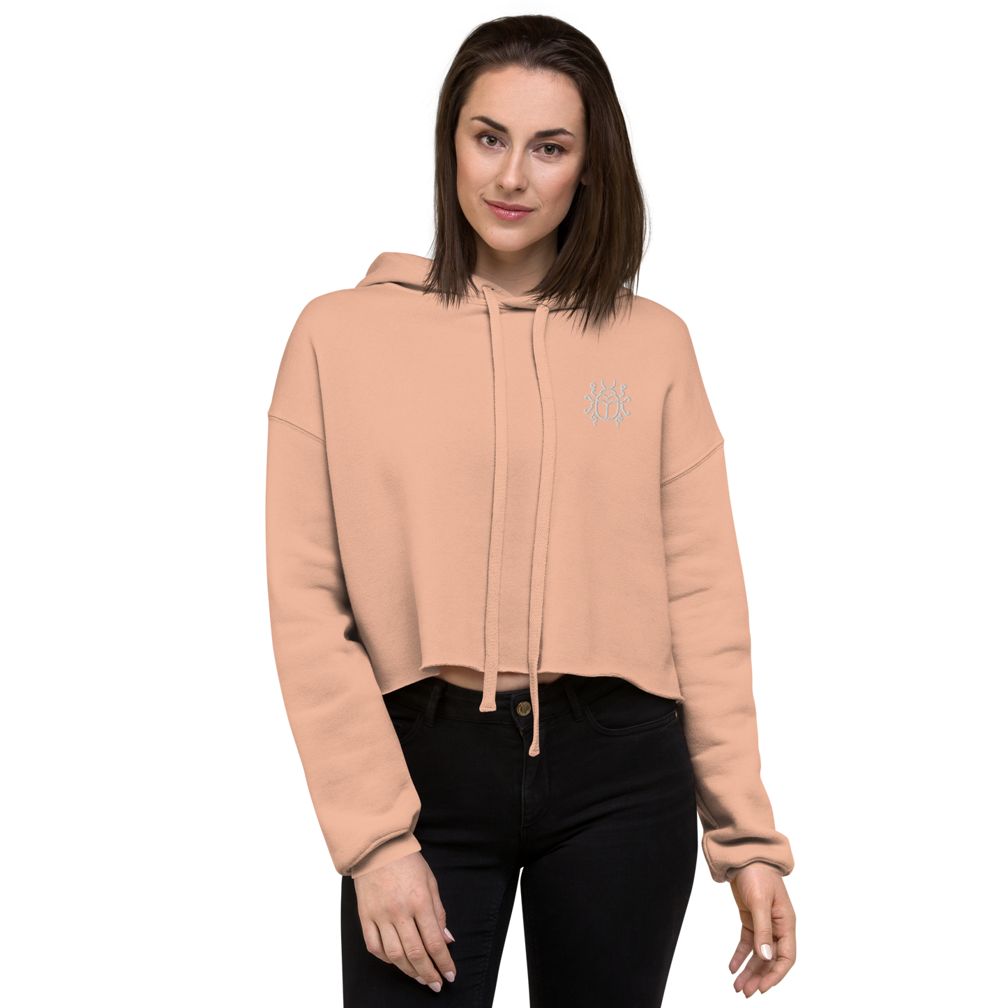 "Prismatic Geometry" Women's Crop Hoodie - Designed by AI