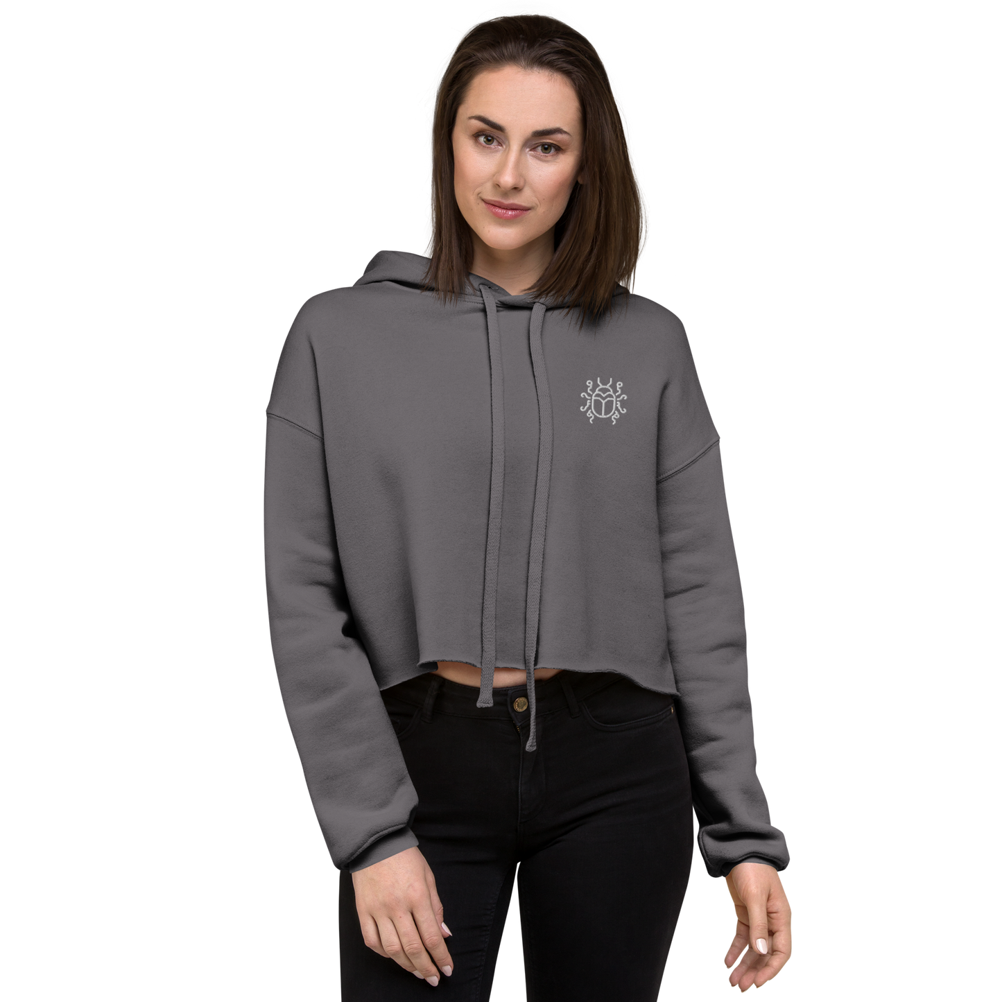 "Prismatic Geometry" Women's Crop Hoodie - Designed by AI