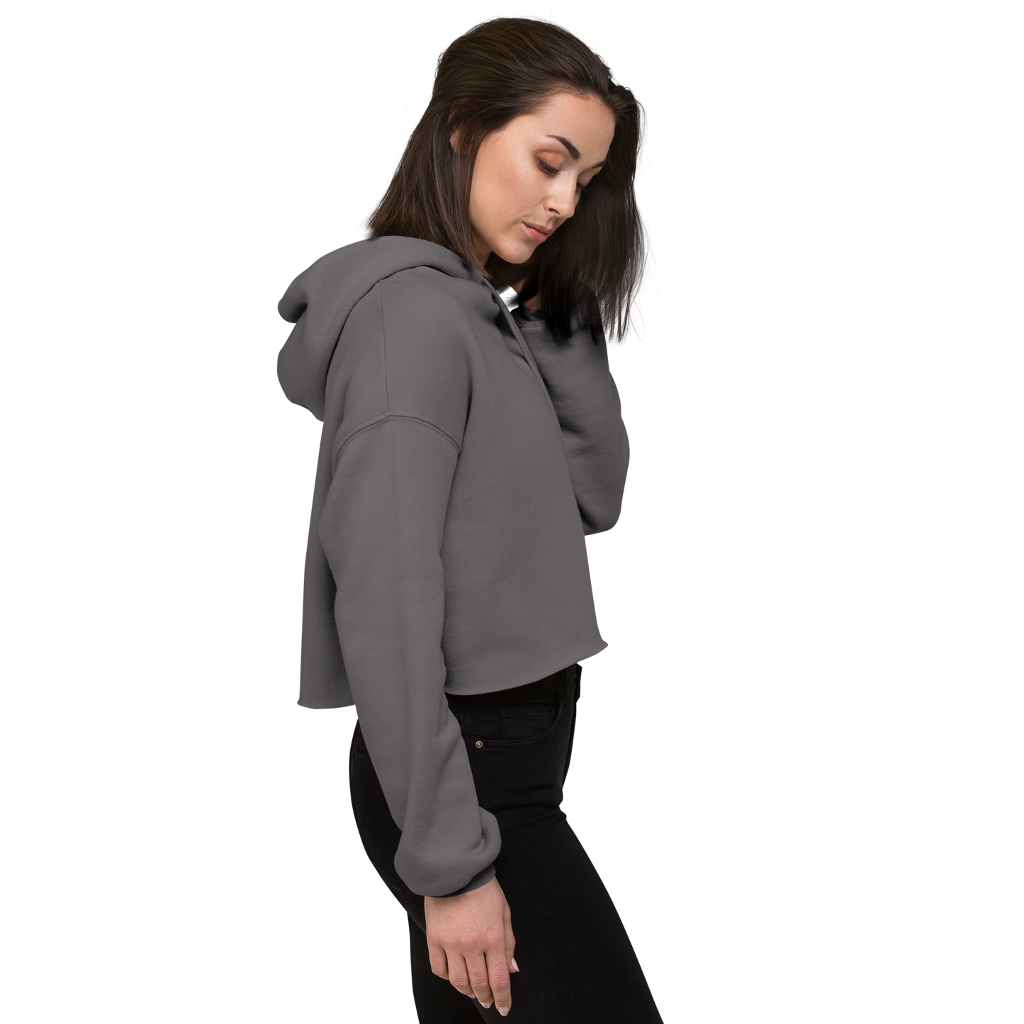 "Prismatic Geometry" Women's Crop Hoodie - Designed by AI