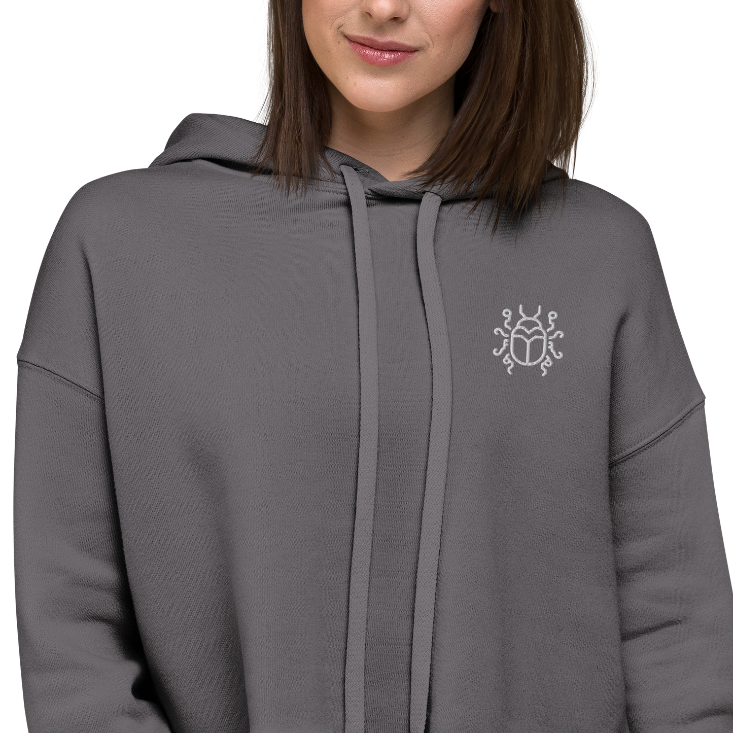 "Prismatic Geometry" Women's Crop Hoodie - Designed by AI