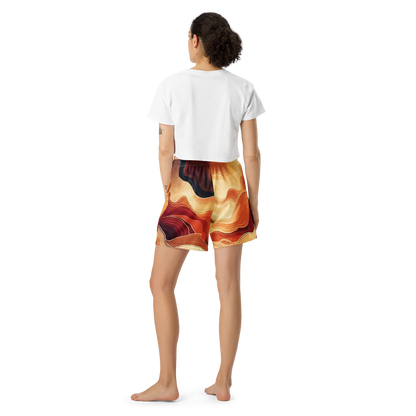 "Sunset Waves" Athletic Long Shorts - Designed by AI
