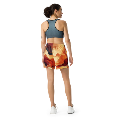 "Sunset Waves" Athletic Long Shorts - Designed by AI
