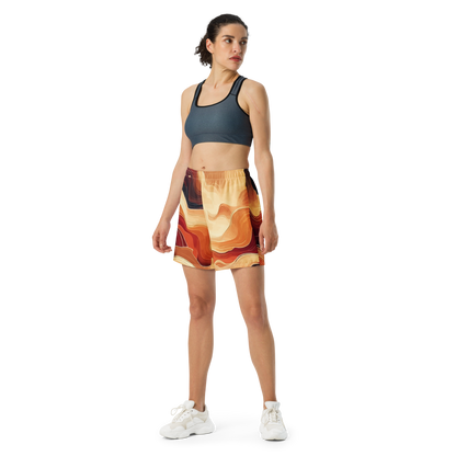 "Sunset Waves" Athletic Long Shorts - Designed by AI