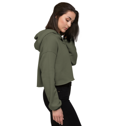 "Prismatic Geometry" Women's Crop Hoodie - Designed by AI