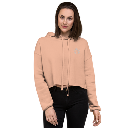 "Prismatic Geometry" Women's Crop Hoodie - Designed by AI