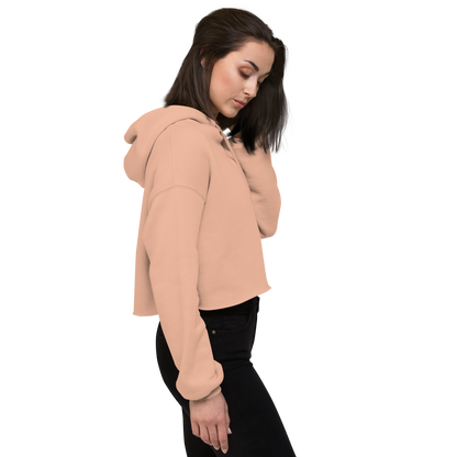 "Prismatic Geometry" Women's Crop Hoodie - Designed by AI