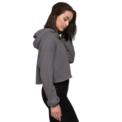 "Prismatic Geometry" Women's Crop Hoodie - Designed by AI